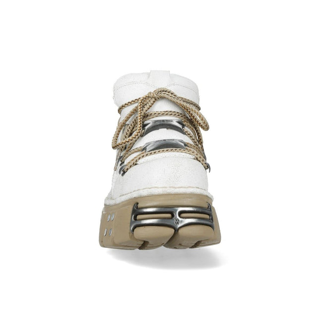 New Rock M-120N-C80 White Gothic Platform Ankle Boots