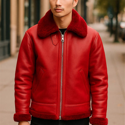 Mens B3 Bomber RAF Aviator Sheepskin Jacket -Wyndham