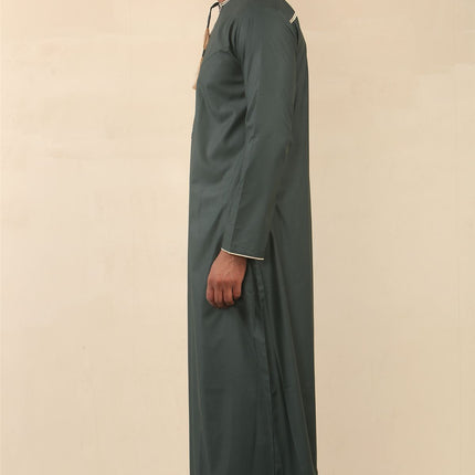 Men's Omani Eid Green Thobe  Saudi Emirati Jubba Robe