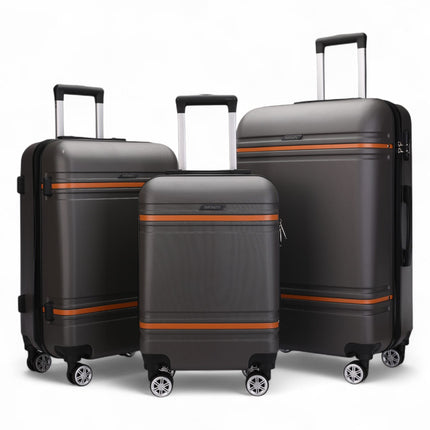 Hard Shell Modern Dual 4 Wheel Luggage Suitcase Set