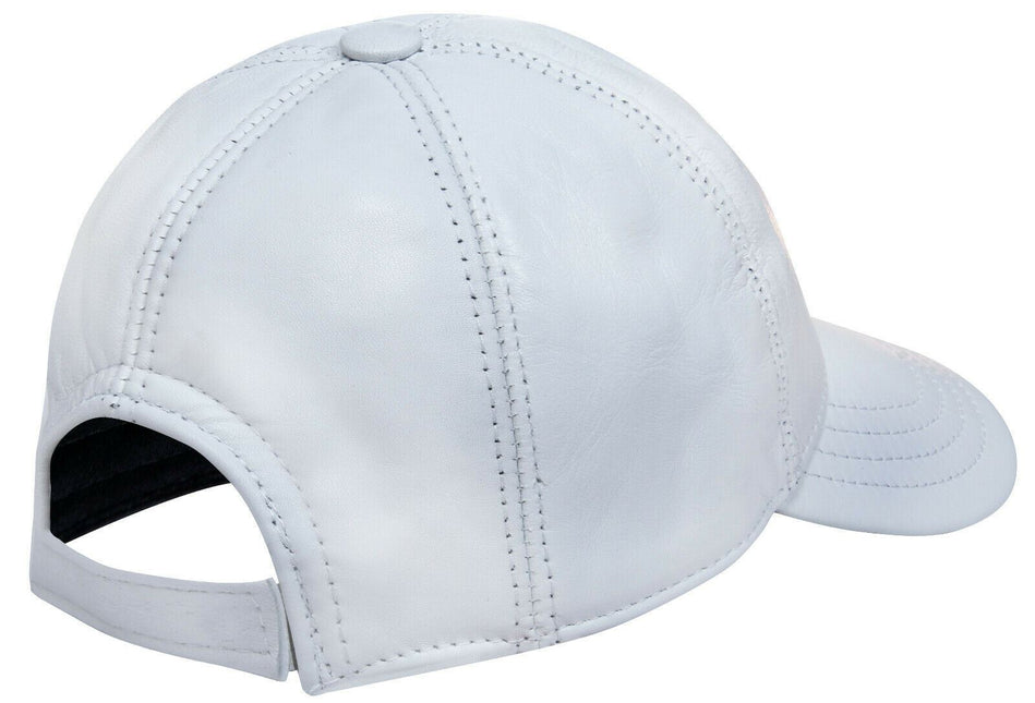 Unisex Real Nappa Leather Adjustable Golf Snapback Plain Baseball Cap Hat