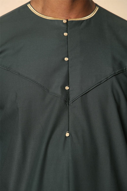 Men's Omani Eid Green Thobe  Saudi Emirati Jubba Robe