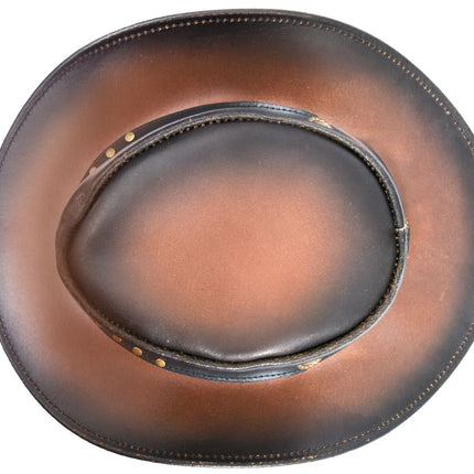 Australian Smoke Western Style Cowboy Outback Real Leather Aussie Bush Hat
