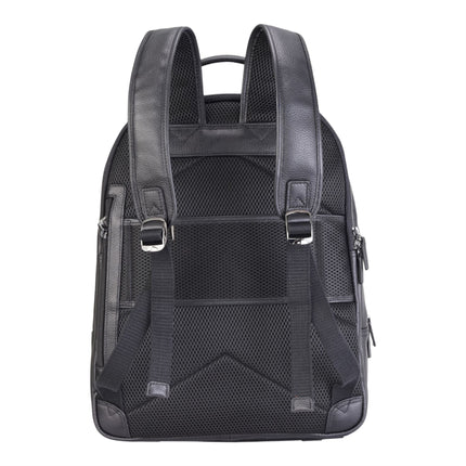 Genuine Leather Black Vintage Rucksack Laptop Bag Travel Backpack - Capri
