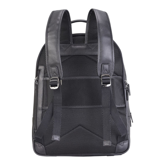 Genuine Leather Black Vintage Rucksack Laptop Bag Travel Backpack - Capri