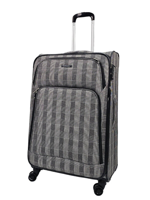 Lightweight Print Suitcases 8 Wheel Luggage Travel Soft Bags Set