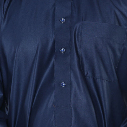 Mens Navy Thobe Jubba Saudi Ramadan Eid Islamic Kaftan Kaudara Arabic Jubbah