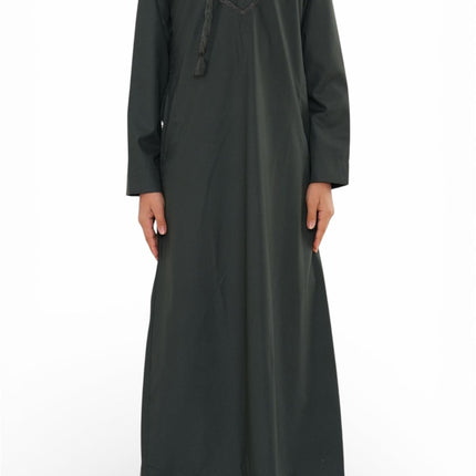 Kids Boys Ramadan Eid Green Moroccan Jubba Robe Djellaba Thobe - K-TT008