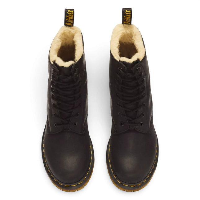 Dr Martens 1460 Serena Black Faux Fur Lined Leather Boots - 21797001