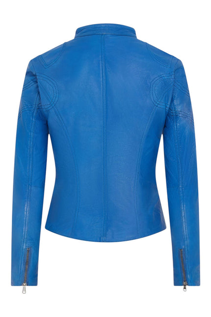 Womens Slim-Fit Leather Biker Jacket-Maldon