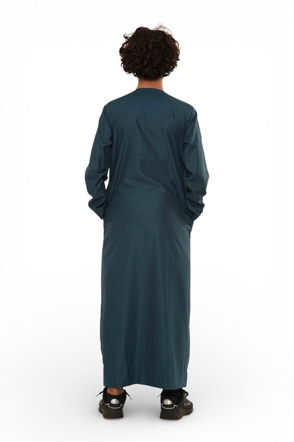 Kids Boys Ramadan Eid Blue Moroccan Jubba Robe Djellaba Thobe - K-TT008