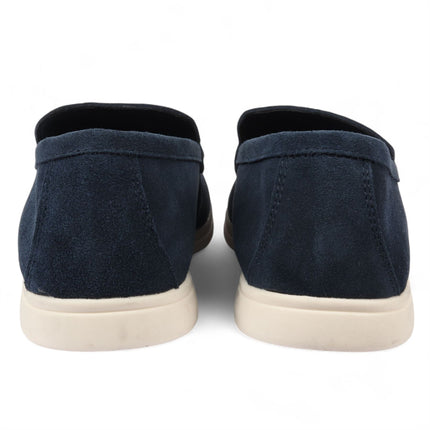 Men’s Durable Navy Slip-On Loafers with Cushioned Insole