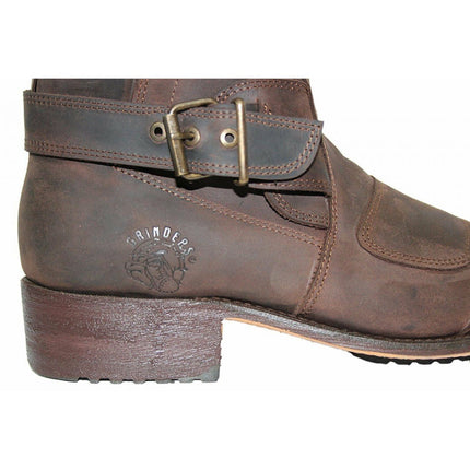 Grinders Mens Brown Leather Cowboy Boots - Route 66