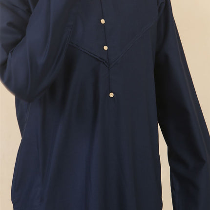 Kid's Boys Blue Omani Eid Thobe  Saudi Emirati Jubba Robe