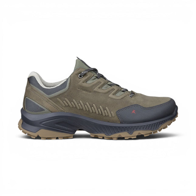 Ecco Men's Green Leather Waterproof Hiking Trainer Sneaker Shoes - Receptor XP