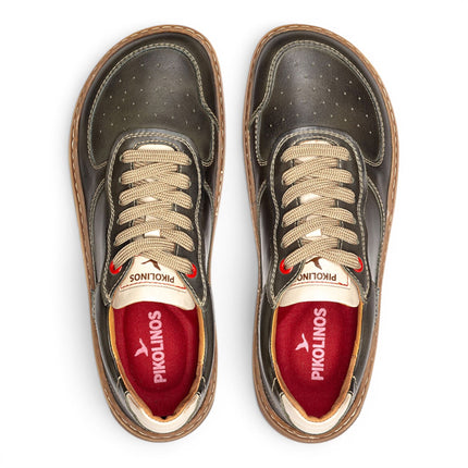 Pikolinos Pine Green Leather Sneakers Trainer Barefoot Shoes - Aranjuez