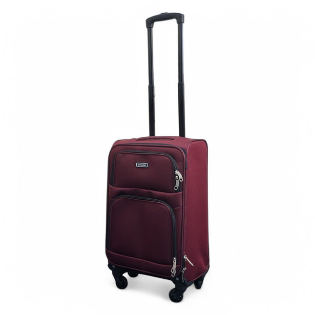 Expandable Soft Shell 4 Wheel Luggage Travel Cabin Suitcase Set Holiday Bags