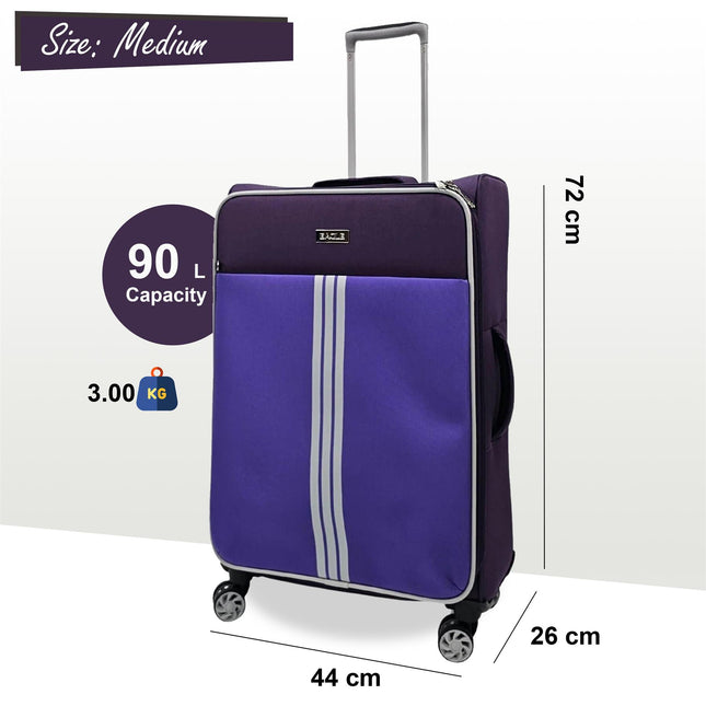 Lightweight  Soft Suitcases 4 Wheel Luggage Travel Bag