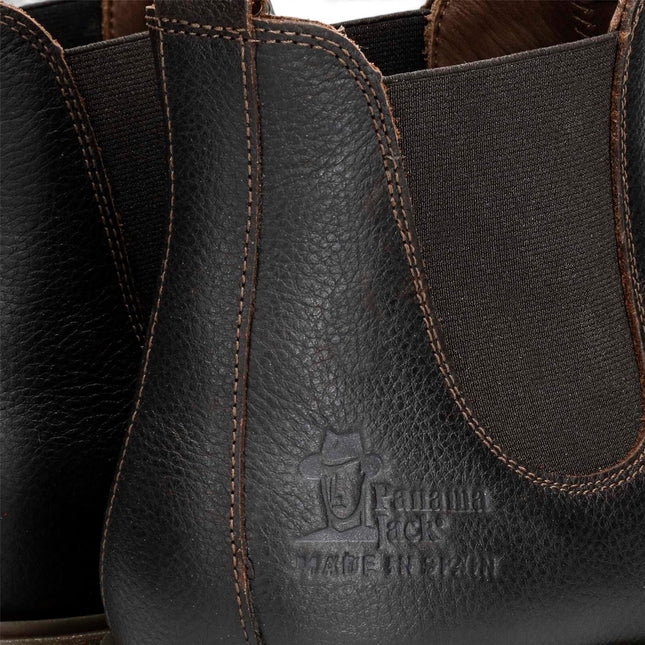 Panama Jack Men's Chestnut Brown Leather Waterproof Chelsea Boots - Biar C2