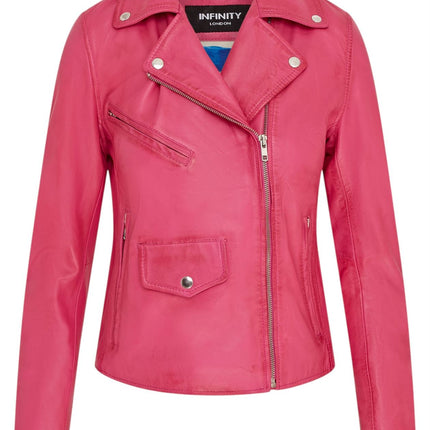 Women's Classic Brando Biker Leather Jacket - Broome