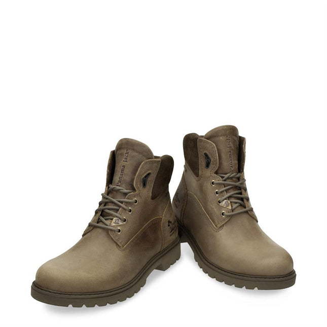 Panama Jack Men's Amur GTX C32 Khaki Waterproof Leather Ankle Boots