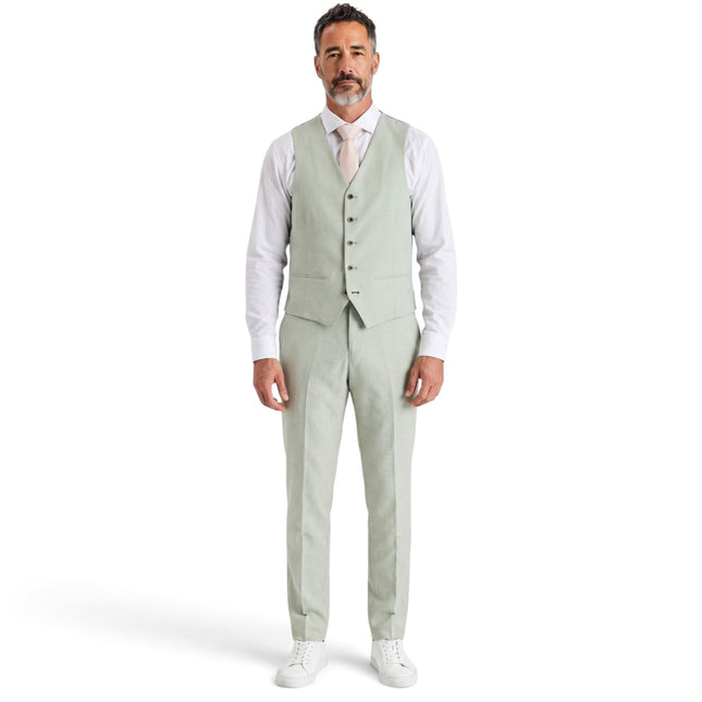 Men's Sage Green Waistcoat Formal Vest - Belmount