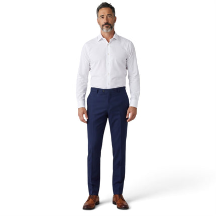 Men's Navy Formal Pants Tailored Fit Trousers - Belmont