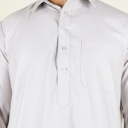 Mens Cream Thobe Jubba Saudi Ramadan Eid Islamic Kaftan Kaudara Arabic Jubbah