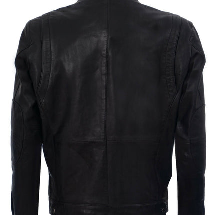 Mens Classic Leather Biker Jacket-Caracas
