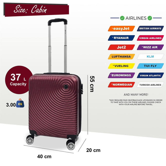 Hard Shell ABS Cabin Suitcase Luggage Set
