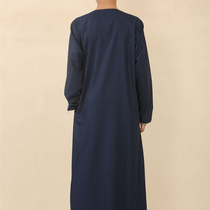 Kid's Boys Blue Omani Eid Thobe  Saudi Emirati Jubba Robe