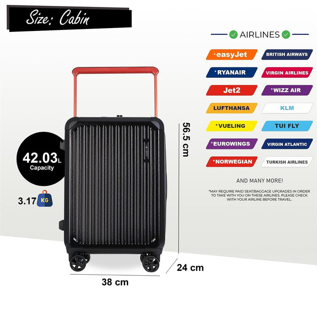 Hard Shell Rimowa Inspired TSA Cabin Luggage Suitcase Durable Spinner Carry-On