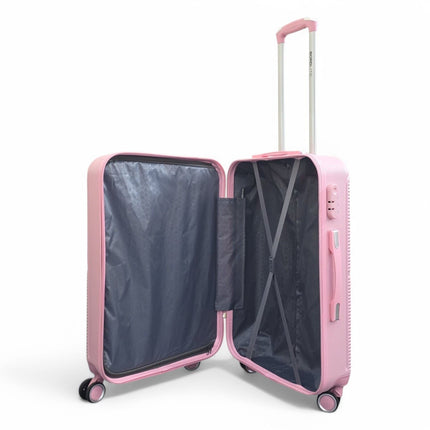 Robust ABS Hard Shell 8 Wheels Luggage Travel Holiday Cabin Suitcase Set