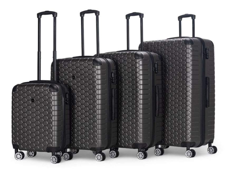 Hard Shell ABS 8 Wheel Luggage Travel Cabin Holiday Bags Suitcase Set