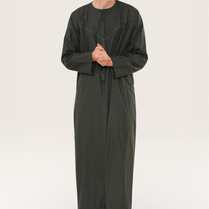Men's Ramadan Eid Green Moroccan Jubba Robe Djellaba Thobe - TT-008
