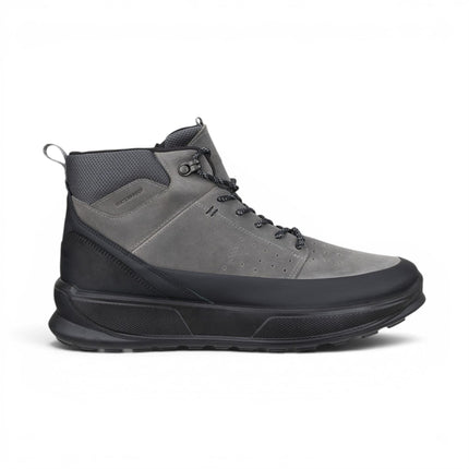 Ecco Men's Waterproof Black Grey Leather Outdoor Walking Boots - Byway 2.0