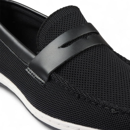 Men’s Black Breathable Loafers Lightweight Slip-On