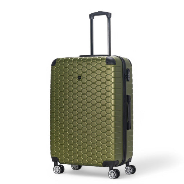 Hard Shell ABS 8 Wheel Luggage Travel Cabin Holiday Bags Suitcase Set
