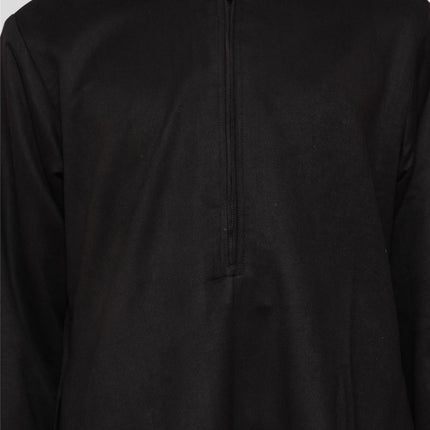 Kids Boys Hooded Eid Black Moroccan Jubba Robe Ramadan Eid Thobe - K-HM12