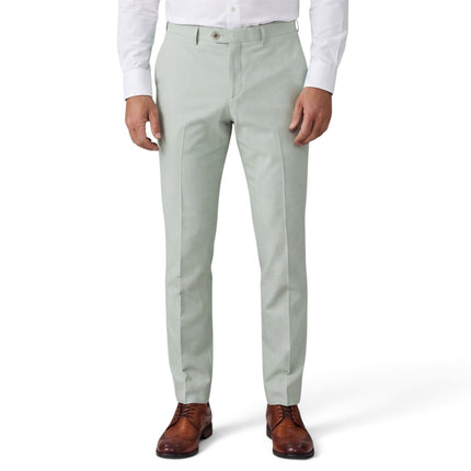 Men's Sage Green Formal Pants Tailored Fit Trousers - Belmont