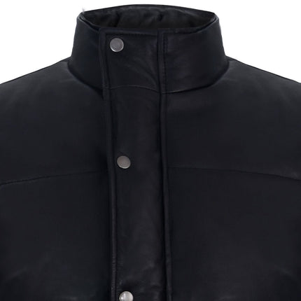 Mens Classic Leather Puffer Waistcoat-Nottingham