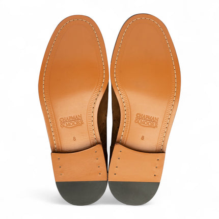 Chapman & Moore Men's Tan Brown Leather Wingtip Brogue Oxford Office Shoes