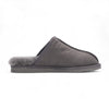 Men's Genuine Sheepskin Grey Suede Mule Winter Warm Non-Slip - Highland