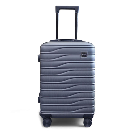 Hardshell Charcoal Grey Suitcase Set Robust 8 Wheel Luggage Cabin Case Bag