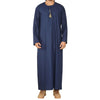 Mens Blue Thobe Jubba Saudi Islamic Arab Eid Emirati Kaftan Jubbah Tassel Robes