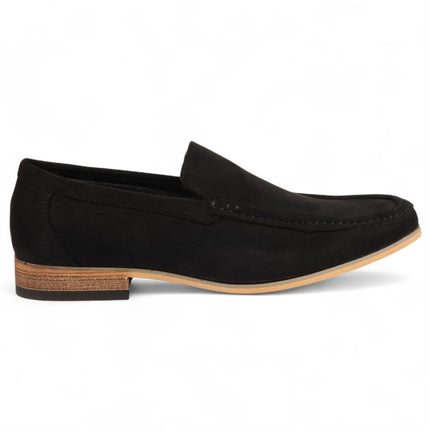 Men's Black Suede Loafers Lightweight Slip-On Casual Shoes