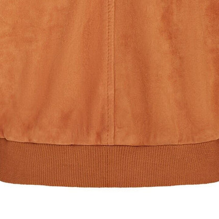 Mens Soft Goat Suede MA-1 Varsity Bomber Jacket  - Dalian