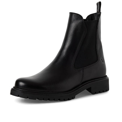 Tamaris Womens Black Leather Classic High Chelsea Ankle Boots