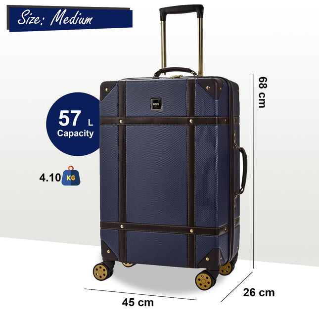 Vintage Hard Shell  Luggage Trunk Suitcase Set