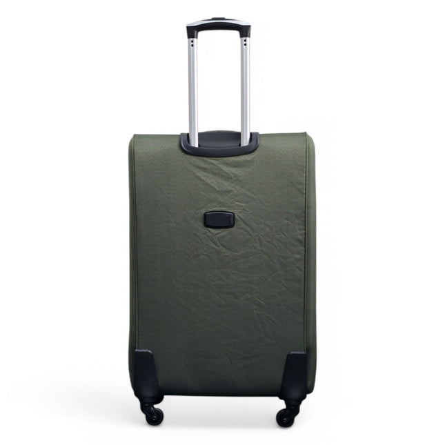 Soft Shell Lightweight Nylon Suitcase Set 4 Wheel Travel Case Holiday Bags